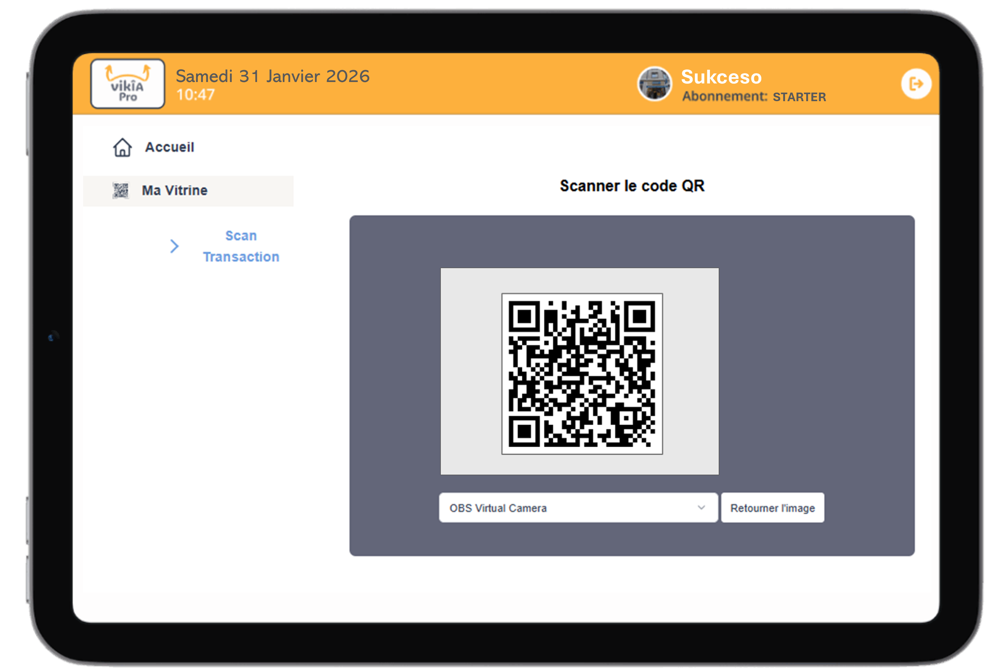 vikîA.Pro® — interface application sur tablette